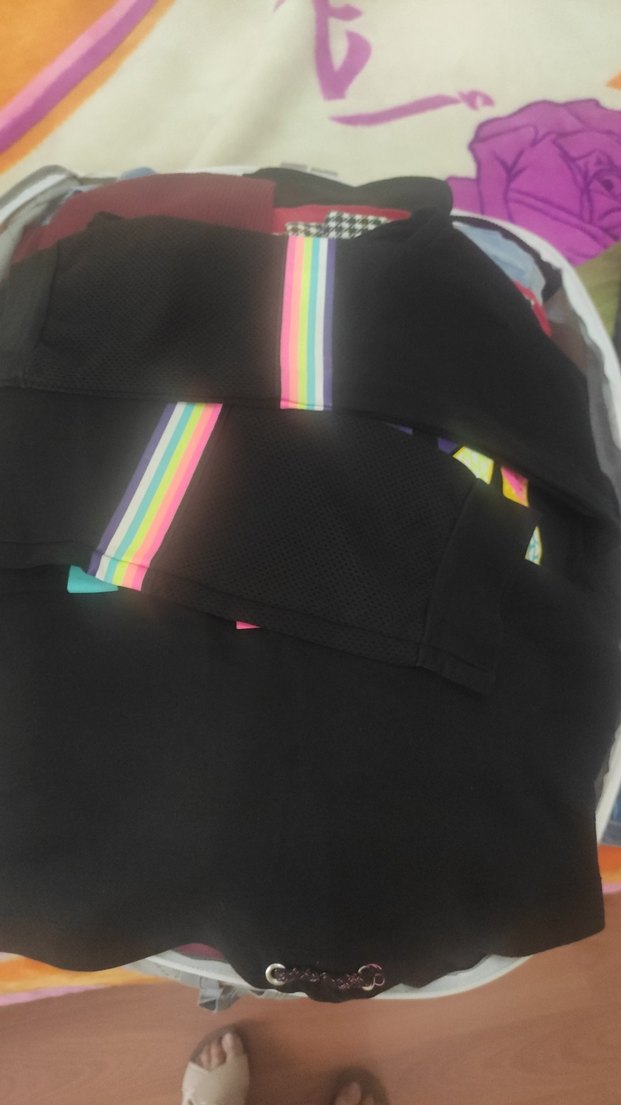 Renkli Baskılı Kız Tişörtü - Görsel 2