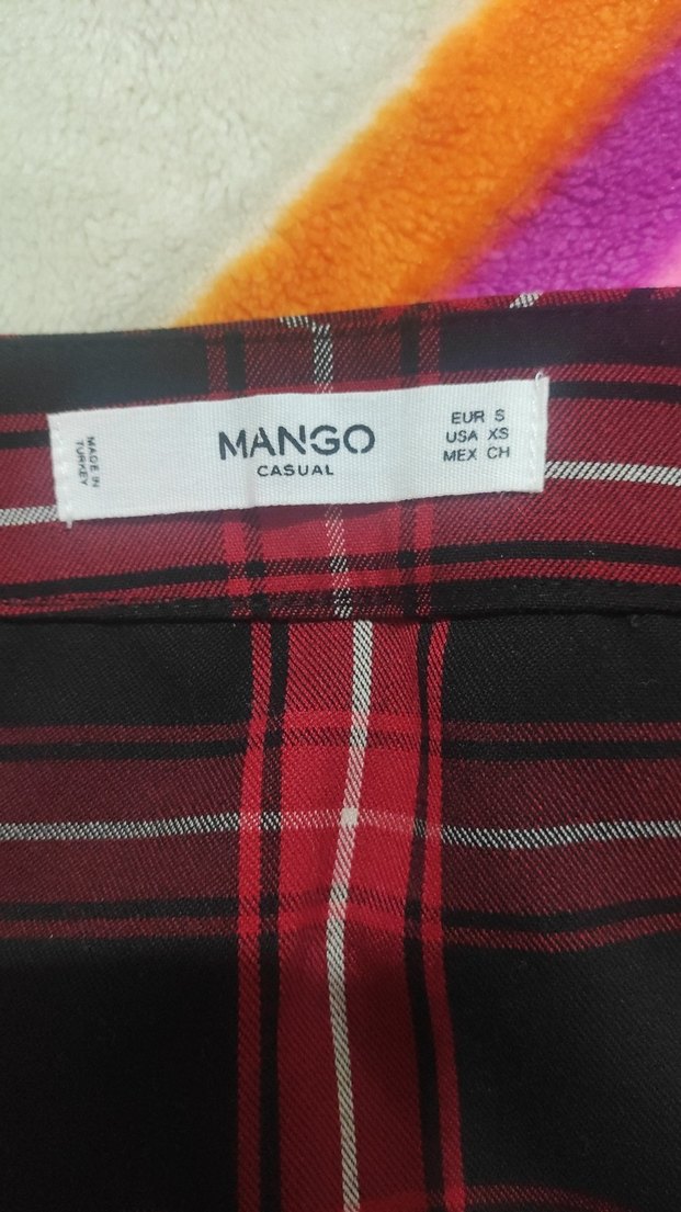 Kırmızı Ekose Pileli Mini Etek - Görsel 4