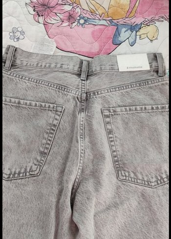 Gri midi boy Kadın Kot Pantolon - Görsel 4