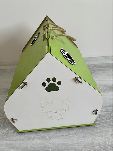 Ahşap kedi evi - Görsel 3