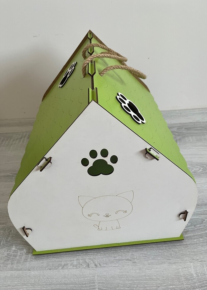 Ahşap kedi evi - Görsel 3