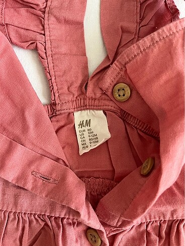 9-12 Ay Beden H&M kız bebek elbise