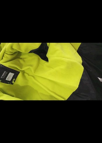 Sarı Siyah Bağlama Desenli Fermuarlı Erkek Mont - Görsel 4