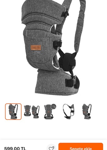 Gri Bebek Taşıyıcı Kanguru