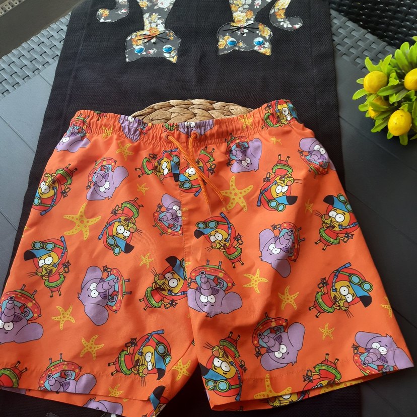 Renkli Baskılı Erkek Çocuk Mayo Şortu - Görsel 2