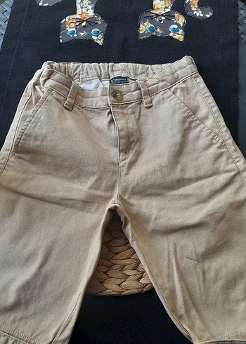 Bej Erkek Çocuk Düğmeli Regular Fit Şort