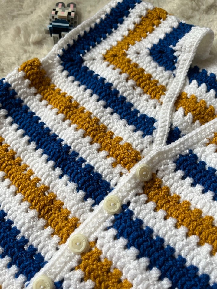 Çok Renkli Erkek Çocuk Örgü Süveter - Görsel 4