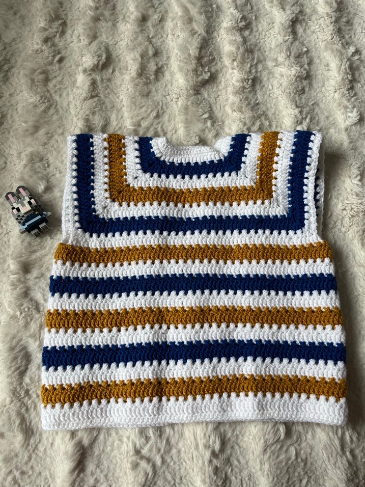 Çok Renkli Erkek Çocuk Örgü Süveter - Görsel 3