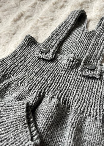 Gri Örgü Erkek Çocuk Tulum - Görsel 3