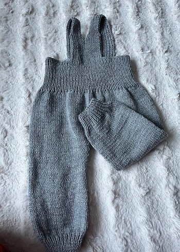 Gri Örgü Erkek Çocuk Tulum - Görsel 2