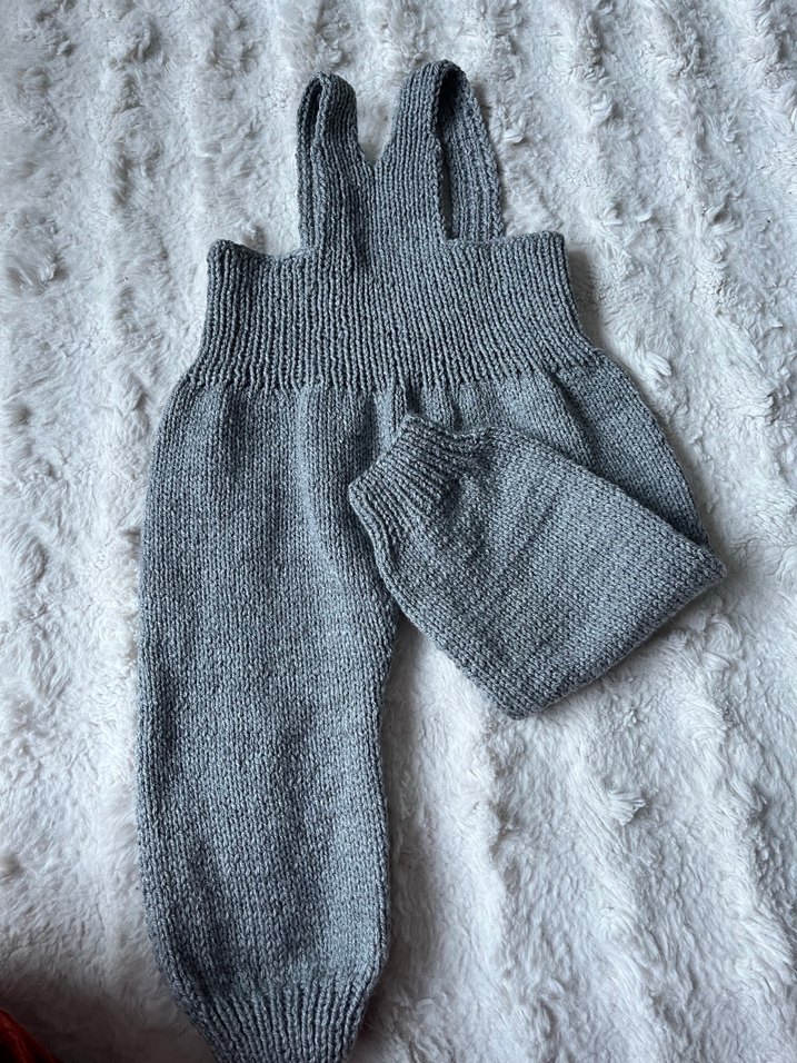 Gri Örgü Erkek Çocuk Tulum - Görsel 2