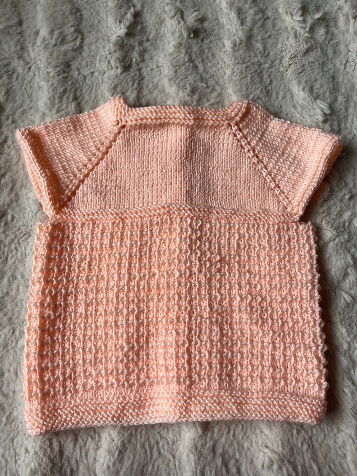 Vintage Stil Pembe Kız Örgü Süveter - Görsel 2