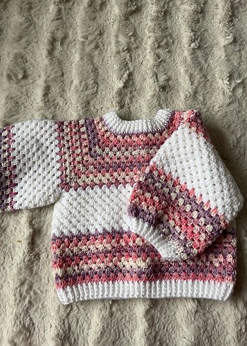 Kız Çocuk Çok Renkli Örgü Hırka - Görsel 2