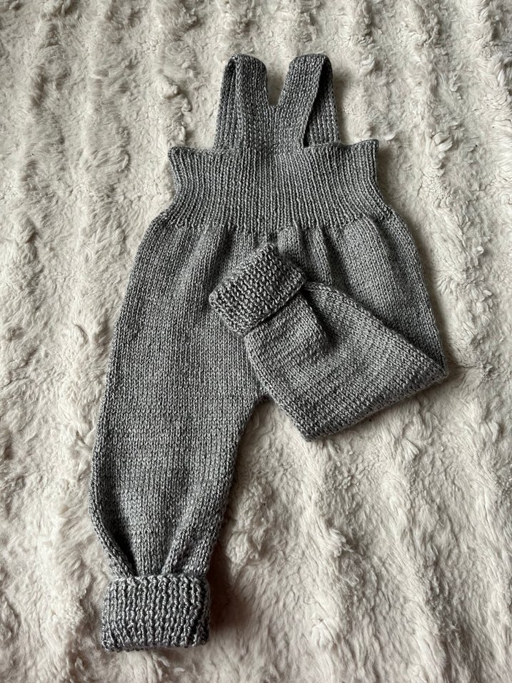 Gri Örgü Çocuk Salopet - Görsel 2