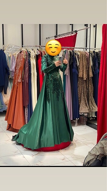 36 Beden yeşil Renk Elbise