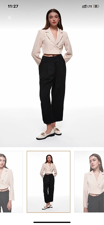 m Beden crop blazer