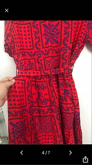 m Beden çeşitli Renk Etnik desenli elbise