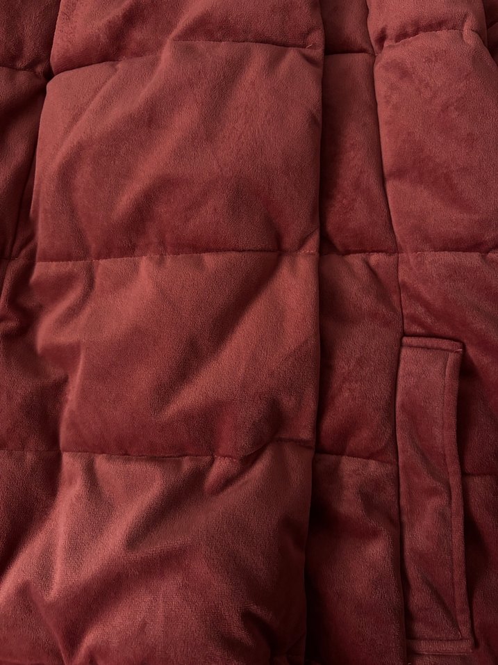 Bordo Kadın Kışlık Yumuşak Dokulu Mont - Görsel 2