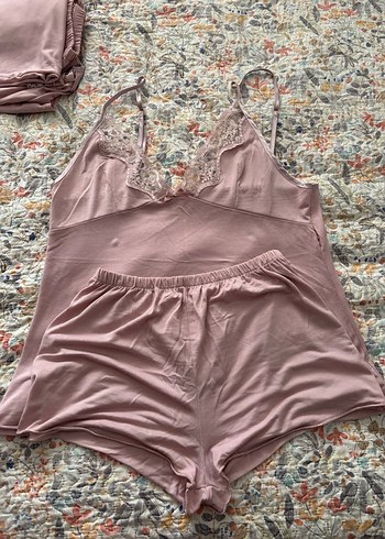 Pembe Bohem Uzun Kollu Kadın Pijama Takımı - Görsel 7