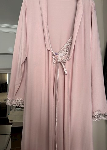 Pembe Bohem Uzun Kollu Kadın Pijama Takımı - Görsel 4