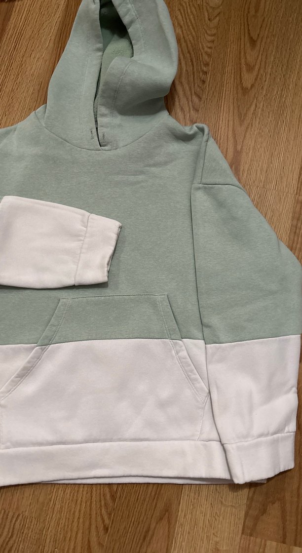 Kapüşonlu, Renk Bloklu Kadın Sweatshirt - Görsel 2