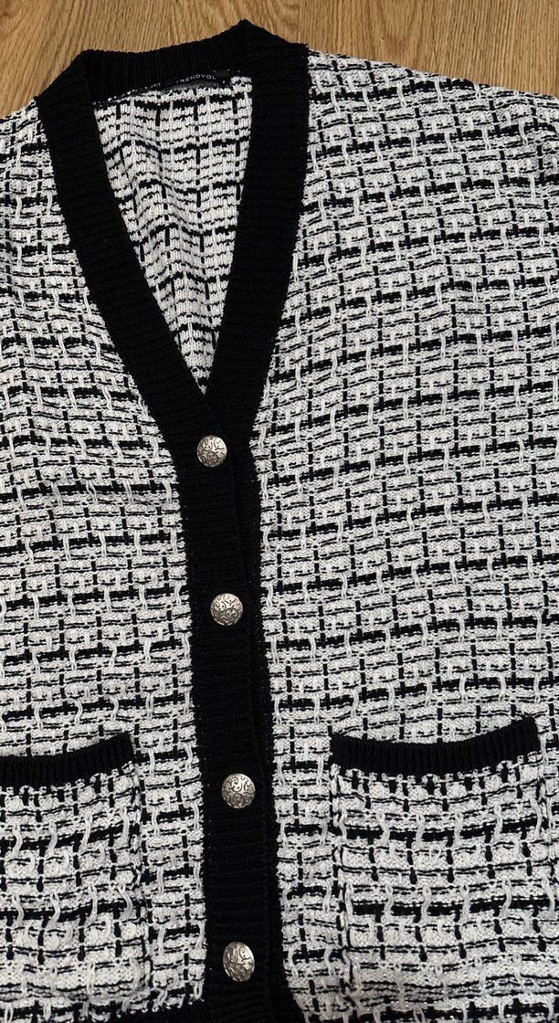 Gri Örgü Kadın Midi Hırka - Görsel 2