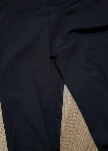 Siyah Spor Kadın Tayt Elastik Bel - Görsel 3