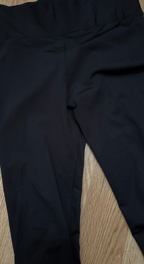 Siyah Spor Kadın Tayt Elastik Bel - Görsel 3