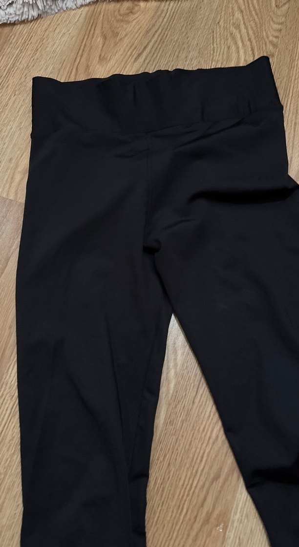 Siyah Spor Kadın Tayt Elastik Bel - Görsel 2