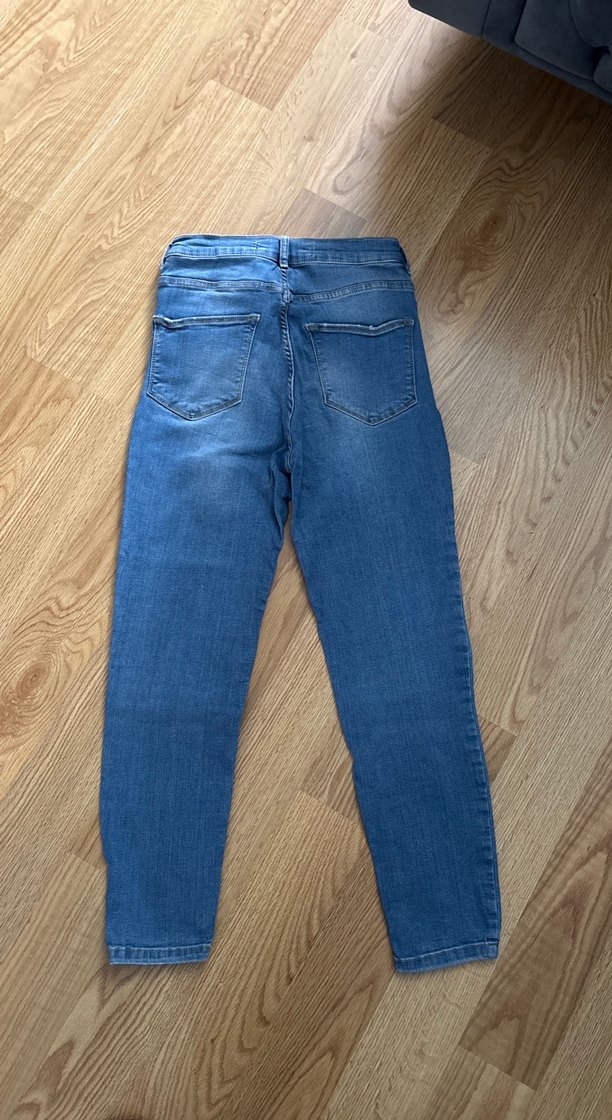 Kadın Mavi Denim Normal Boy Rahat Kesim Jean - Görsel 2