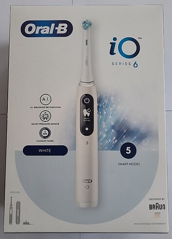 Oral-b io6 şarjlı diş fırçası beyaz