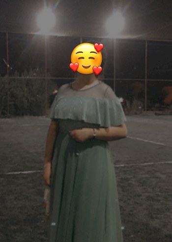 Bohem Tarzda Uzun Turkuaz Kadın Elbise - Görsel 3