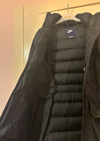 Kadın Siyah Midi Kaban, Kürklü Kapüşonlu - Görsel 4