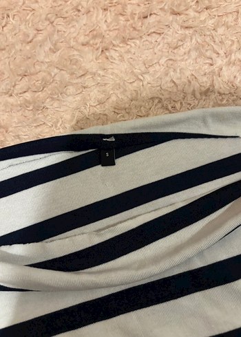 Çizgili kayık kaya bluz , Uzun Kollu - Görsel 3