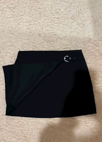 Siyah Mini Kemerli Dar Kesim Etek - Görsel 2