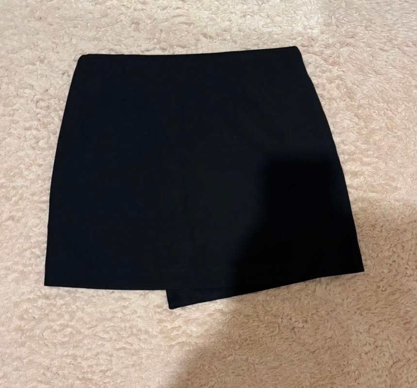 Siyah Mini Kemerli Dar Kesim Etek - Görsel 3