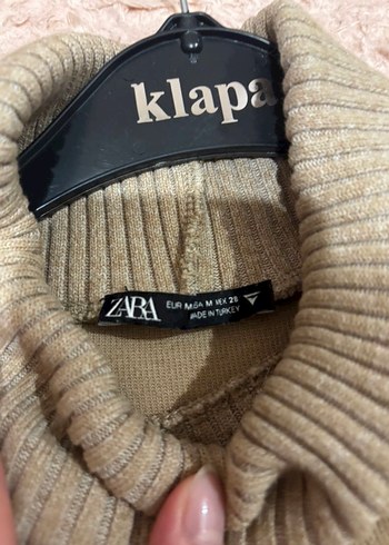 Bej Kadın Boğazlı Kolsuz Triko - Görsel 3