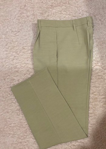 Bej Midi Kumaş Kadın Pantolon - Görsel 3