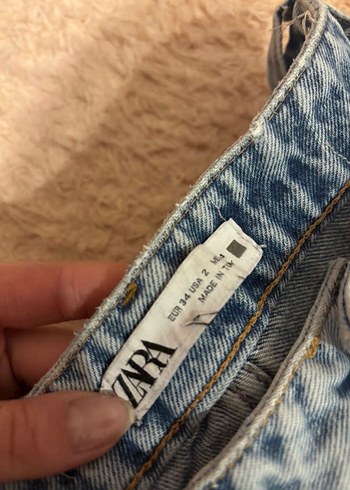 Mavi Bol Kesim Kadın Midi Kot Pantolon - Görsel 5