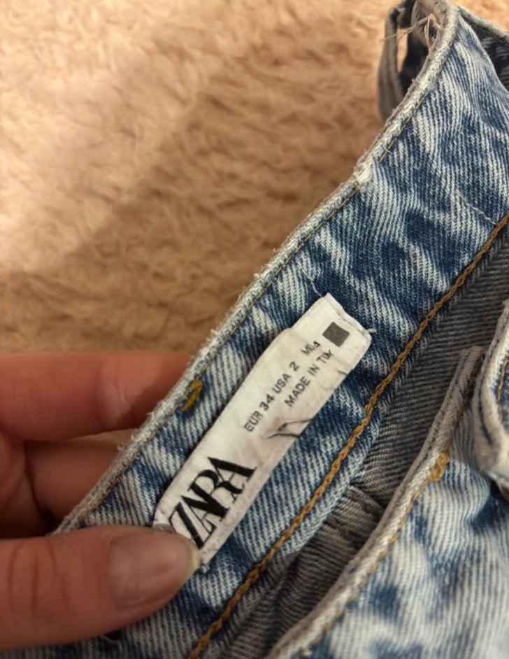 Mavi Bol Kesim Kadın Midi Kot Pantolon - Görsel 5