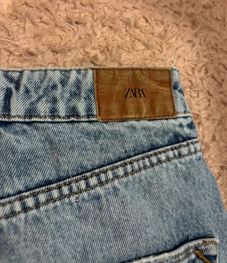 Mavi Bol Kesim Kadın Midi Kot Pantolon - Görsel 4