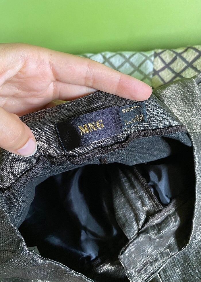 Mng vintage simli kumaş pantolon - Görsel 2