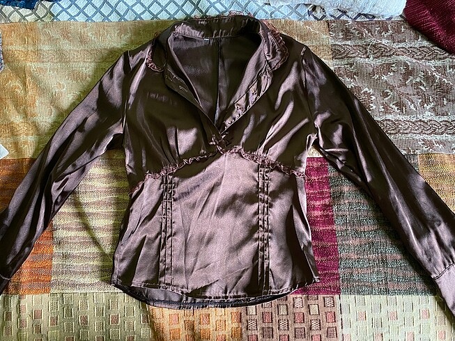 Goth lace saten gömlek