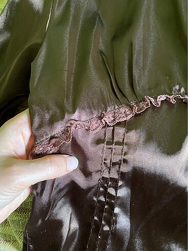 s Beden Goth lace saten gömlek