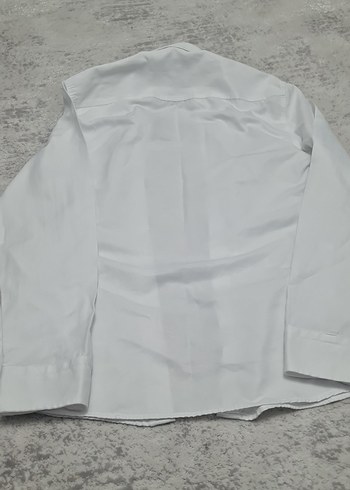 Beyaz Pamuklu Uzun Kollu Erkek Gömlek - Görsel 5