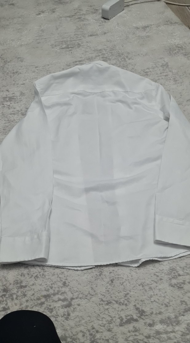 Beyaz Pamuklu Uzun Kollu Erkek Gömlek - Görsel 5