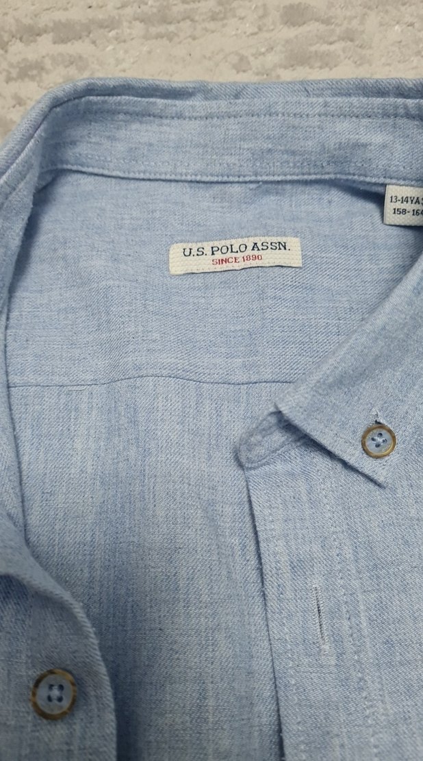 Mavi Regular Fit Keten Erkek Gömlek - Görsel 3