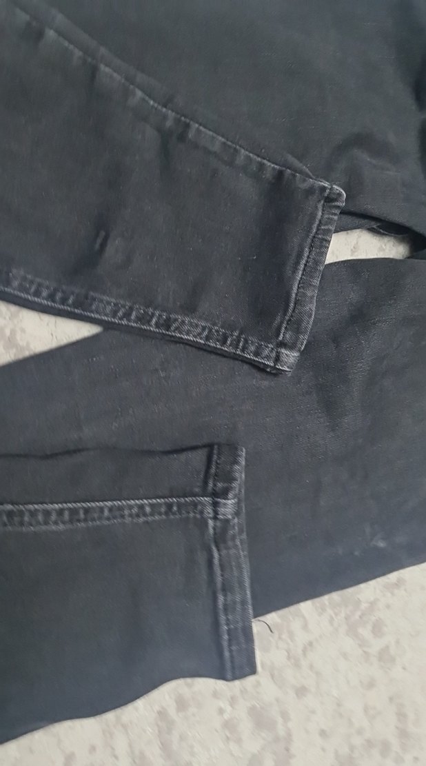 Gri Kadın Denim Normal Boy Pantolon - Görsel 3