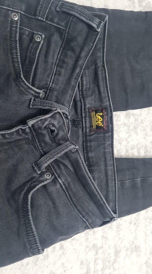 Gri Kadın Denim Normal Boy Pantolon - Görsel 4