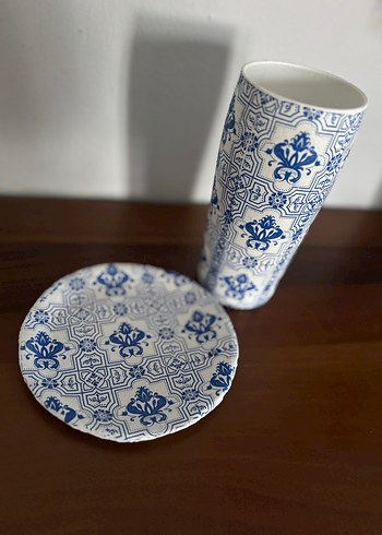 Cam Vazo seramik Tabak takım - Görsel 2